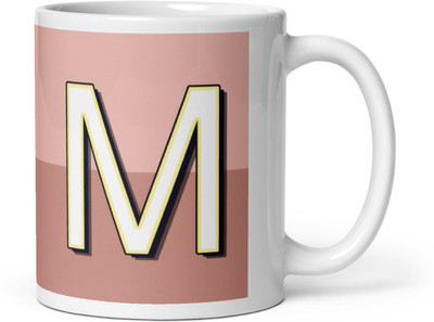 Mr UVD Alphabet M_MUGG Ceramic Coffee Mug(350 ml)