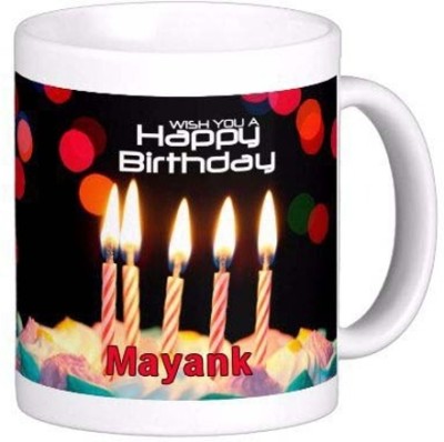 GNS Happy Birthday Gift for Mayank Music 006 Ceramic Coffee Mug(325 ml)