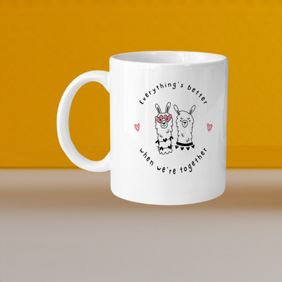 VM SHOPPING MALL VM Bloom Where You L-R Ceramic Coffee Mug(330 ml)