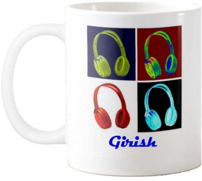 Exocticaa Happy Birthday Gift for Girish Music 013 Ceramic Coffee Mug(325 ml)