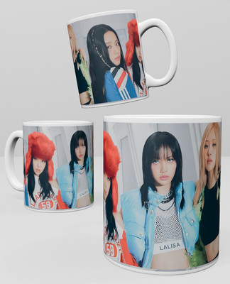 Inkywinky Blackpink free style Ceramic Coffee Mug(463 ml, Pack of 134)