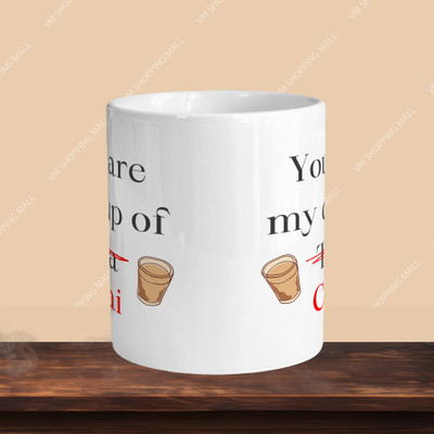 Print Ginnie 101_You Are My Cup Of Chai R-S Ceramic Coffee Mug(325 ml)