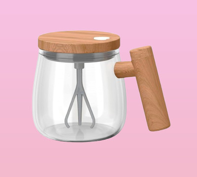 juggaris Smart Stir Tea Tumbler – Self Mix Drinkware Glass Coffee Mug(400 ml)