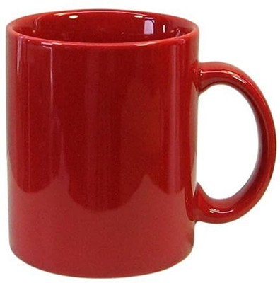 Tee Mafia plain-red Ceramic Coffee Mug(330 ml)