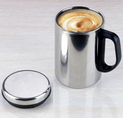 VISAXMI Stainless Steel Coffee with Handle – 350 ml (Pack of 1) Stainless Steel Coffee Mug(350 ml)
