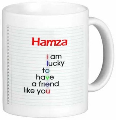 Exocticaa Romantic Gift for Hamza I Love You 072 Ceramic Coffee Mug(325 ml)