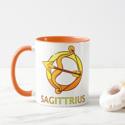 Freshkrafts Zodiac Sagittarius/Dhanu Sign Logo Printed Tea & Coffee Cup/Gift for Loved Ones Ceramic Coffee Mug(325 ml)