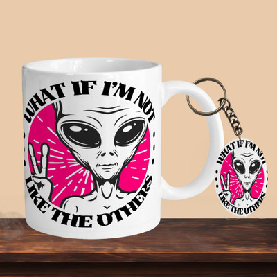 VM MALL 101_What Is I'm Not Like The Others R-O Ceramic Coffee Mug(330 ml, Pack of 2)