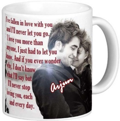 Exocticaa Romantic Gift for Arjun I Love You 088 Ceramic Coffee Mug(325 ml)