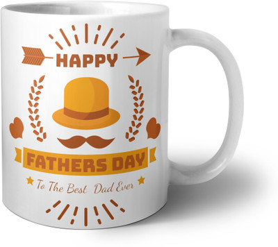 Phirki Studio Father's Day Printed Coffee 05 Ceramic Coffee Mug(325 ml)