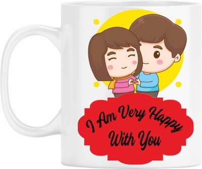 Bhawani Gift Creations I AM VERY WITH YOU MUG Ceramic Coffee Mug(350 ml)