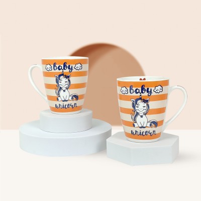 StarAndDaisy Ceramic-Coated Dishwasher & Microwave Safe Coffee, Tea Set of 2s to Gift Ceramic Coffee Mug(325 ml, Pack of 2)