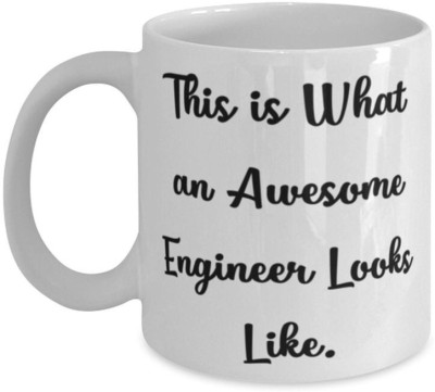 craft maniacs AWESOME ENGINEER 330 ML WHITE MUG FOR ENGINEERS Ceramic Coffee Mug(350 ml)