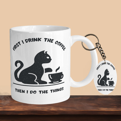 VM MALL 101_First I Drink The Coffee R-O Ceramic Coffee Mug(330 ml)