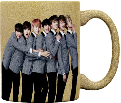 Fifth and Moon Bts Coffee -MUG-042-GOLDEN Ceramic Coffee Mug(320 ml)