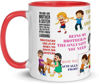 TAJNAN TAJ-BRORED-RD Ceramic Coffee Mug(350 ml)