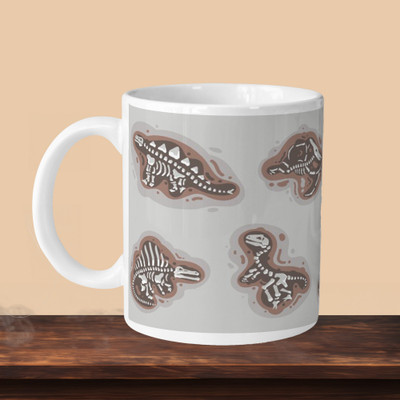 Print Ginnie 101_Dinasaur L Ceramic Coffee Mug(325 ml)