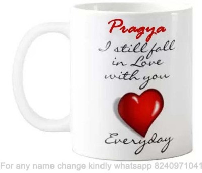 Exocticaa Romantic Gift for Pragya Love theme Proposal Message 001 Ceramic Coffee Mug(325 ml)