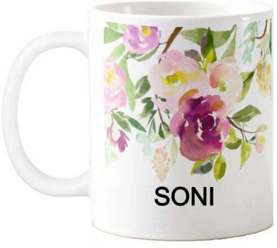 Exocticaa Happy Birthday Gift for Soni 076 Ceramic Coffee Mug(325 ml)