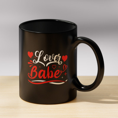 Fifth Creations Lover babe Gifts for Girls, Boys, Friends, Boyfriend, Girlfriend, Anniversery Ceramic Coffee Mug(330 ml)