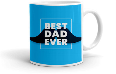 Clapcart Best Dad Ever Designer Printed Ceramic Coffee Mug(325 ml)