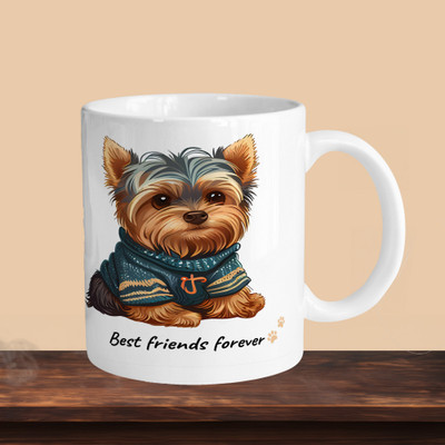 Print Ginnie 101_Best Friend Forever 01 R Ceramic Coffee Mug(325 ml, Pack of 2)