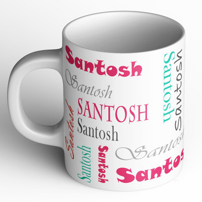 Abaronee 1010_Santosh b004 in name 001 Ceramic Coffee Mug(350 ml)