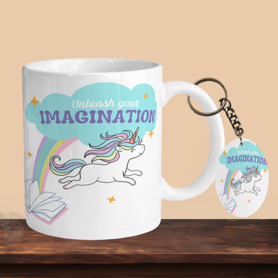 Printhorizon 101_Imagination R-O Ceramic Coffee Mug(330 ml, Pack of 2)
