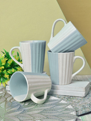 Fabinaliv FLMUG-1010 Ceramic Coffee Mug(270 ml, Pack of 4)