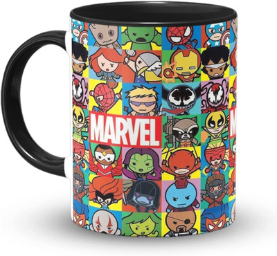 Kingdivine Marvel insideblack mug with print Ceramic Coffee Mug(330 ml)