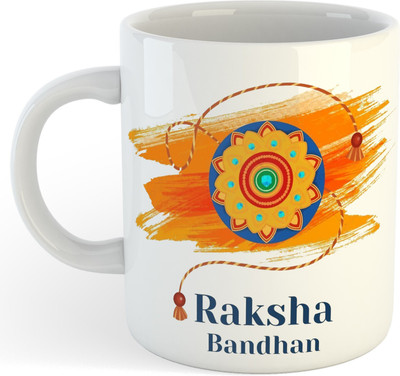 Daddy dream NEW-Best Gift For Brother & Sister, Happy Rakhi 200 Ceramic Coffee Mug(325 ml)