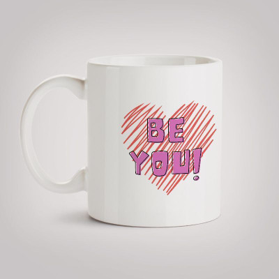MOTIVATE BOX Ceramic Coffee printed design on Be You Ceramic Coffee Mug(330 ml)