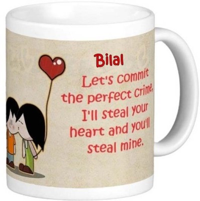 Exocticaa Romantic Gift for Bilal I Love You 094 Ceramic Coffee Mug(325 ml)