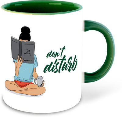 Daddy dream NEW-Don’tDisturbBooksreading,-2134 Ceramic Coffee Mug(325 ml, Pack of 3)