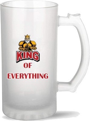 Smookyaroa King Of Everything Glass Beer Mug(500 ml)