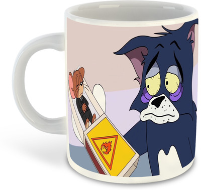 FLEXERSTYLE NEW2025-CSK Printed White Coffee-D-12 Ceramic Coffee Mug(325 ml)