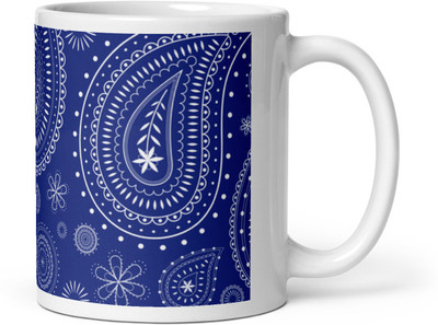 Mr UVD Blue Mandalas Pattern_MUGG Ceramic Coffee Mug(350 ml)