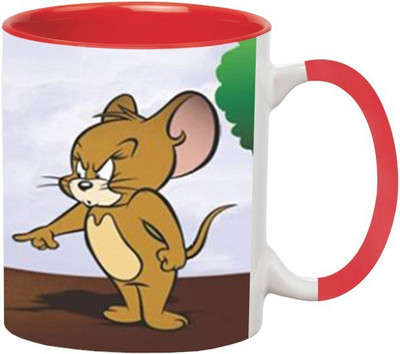 ARTBUG Tom and Jerry -1540-Red Ceramic Coffee Mug(350 ml)