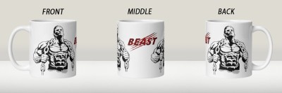 ViniCreations Natural Beast Bodybuilders Best Gifts for Gym Lovers,Gifts for Coach,Office Desk Ceramic Coffee Mug(350 ml)