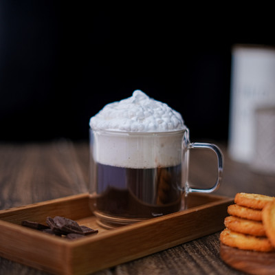 Femora Double Wall Coffee 280ml (9 Ounces), Heat Resistant (Pack of 1) Glass Bath Mug(280 ml)