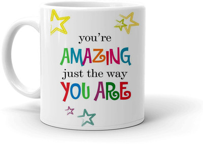 Clapcart You're Amazing Designer Printed Ceramic Coffee Mug(325 ml)