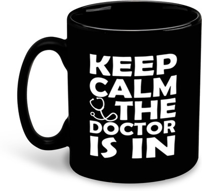 FLEXERSTYLE NEW2025-Docter Printed Design Black Patch Coffee - D2 Ceramic Coffee Mug(325 ml)