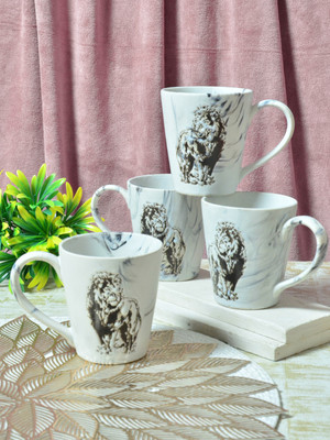 Fabinaliv FLMUG-1067 Ceramic Coffee Mug(250 ml, Pack of 4)