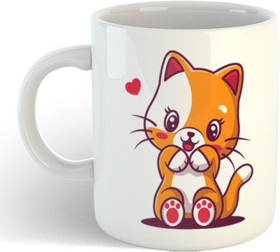 Ovienta A Cute Cat Ceramic Coffee Mug(325 ml)