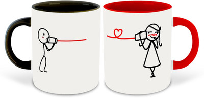Daddy dream NEW-Love|Anniversary|-1097 Ceramic Coffee Mug(325 ml, Pack of 3)