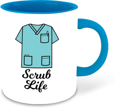 RADANYA PACK 2_Doctor-CM-10613 Ceramic Coffee Mug(352 ml, Pack of 2)