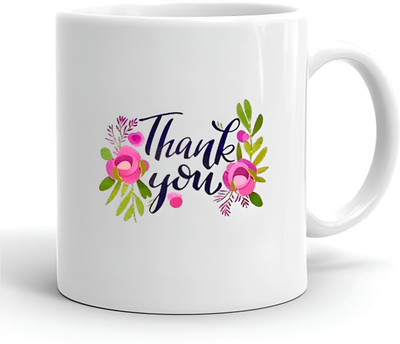 LoveGift Thank You mug Gift | Elegant Ceramic Coffee mug | Best mugs for Gift Ceramic Coffee Mug(325 ml)