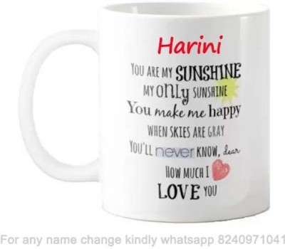 GNS Romantic Gift for Harini Love theme Message 071 Ceramic Coffee Mug(325 ml)