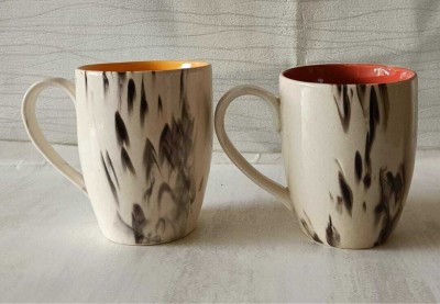 Flipkart SmartBuy italian Design Tea Coffee cup,mug set for Home Office Ceramic Coffee Mug(225 ml, Pack of 2)