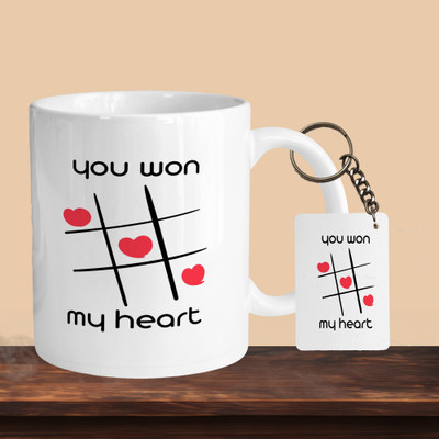 VM MALL 101_You Won My Heart R-R Ceramic Coffee Mug(330 ml)